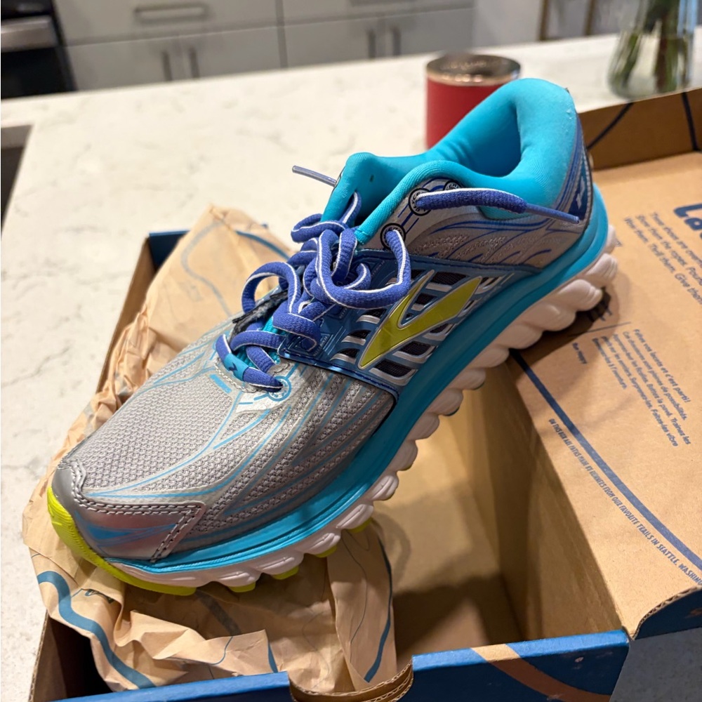 Brand New Brooks Turquoise and Gray Athletic Shoes - Picture 2 of 6